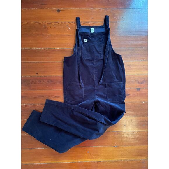 Lucy & Yak Original Corduroy Dungarees Navy Blue Tall Size 24W NWT - Picture 1 of 11